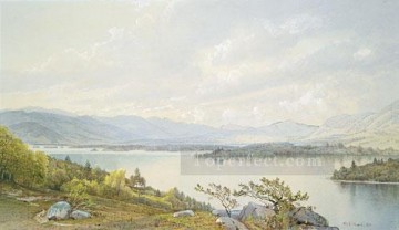 ウィリアム・トロスト・リチャーズ Painting - スコーム湖とサンドイッチ山脈の風景 ウィリアム・トロスト・リチャーズ